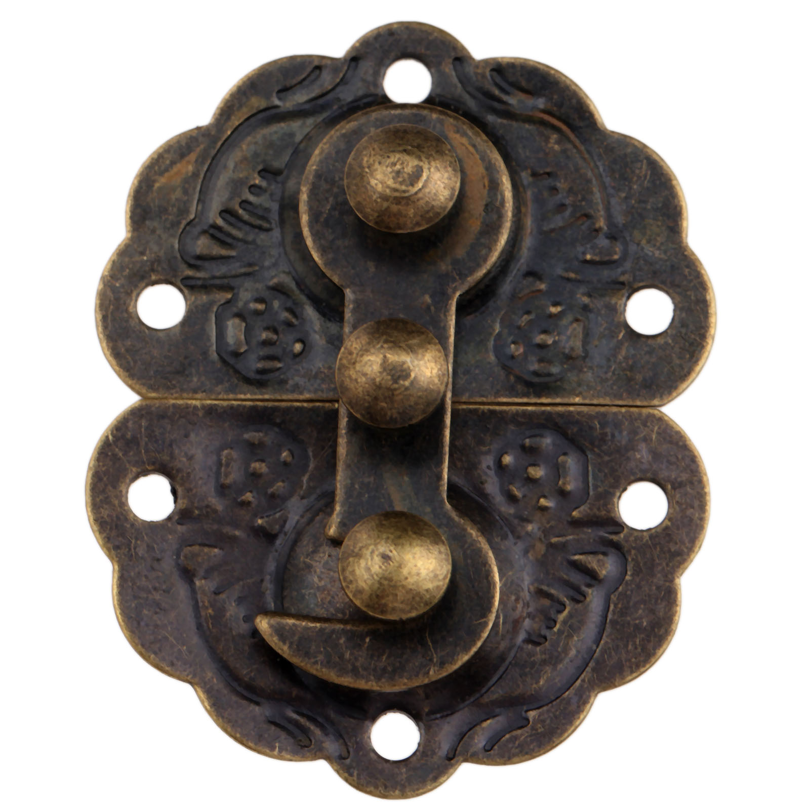 Furniture Hardware Antique - 1 szt. Antyczny brązowy zatrzask do