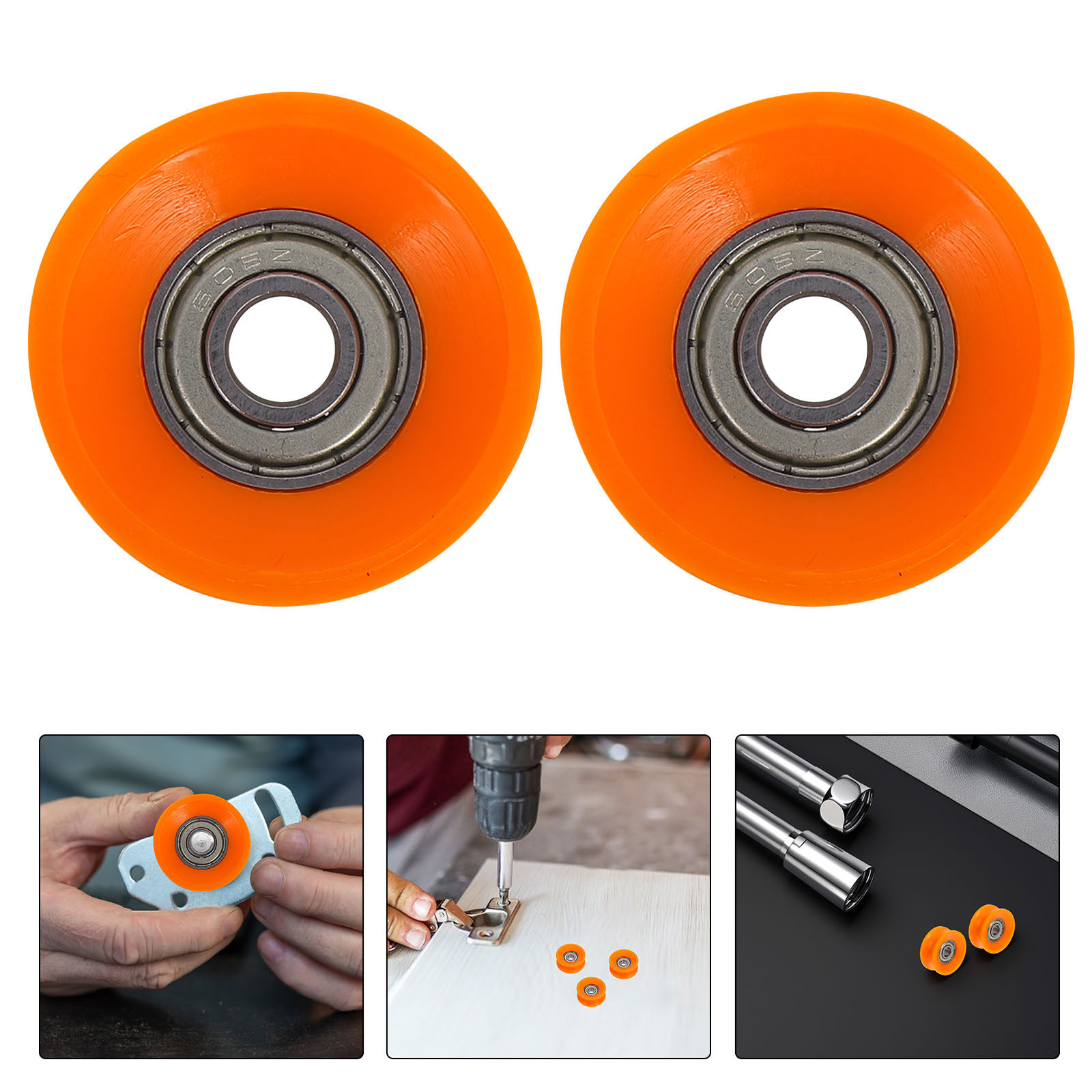 Furniture Hardware Replacement - 5 szt. nylonowych rolek z rowkiem